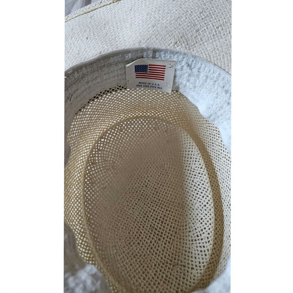Vintage Creme White Braided hat - Picture 7 of 11